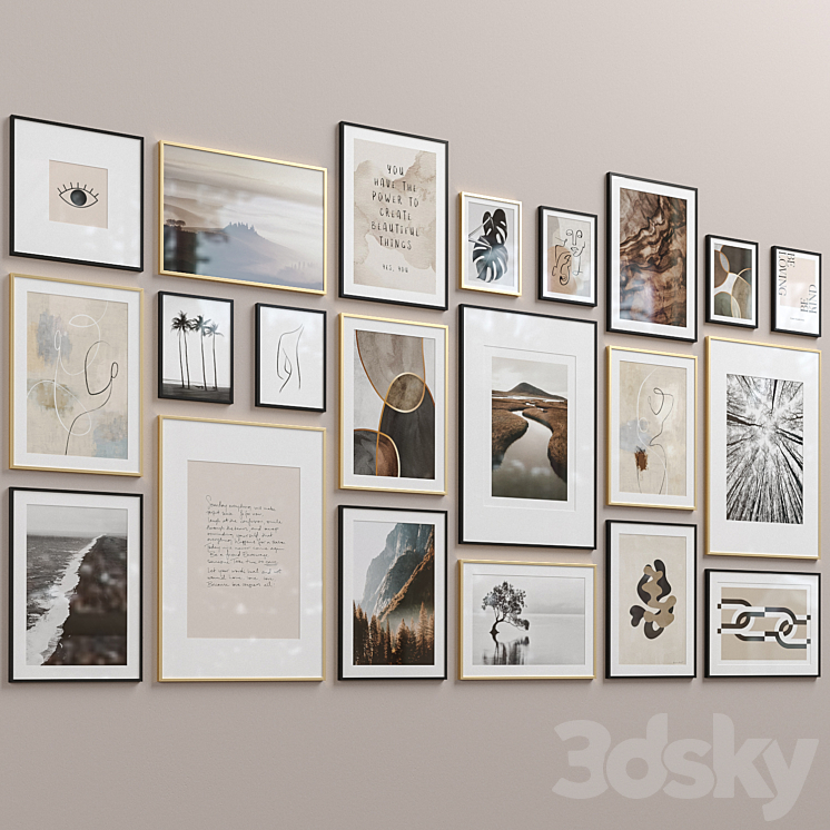 Interior Picture Frames Set-60 3DS Max - thumbnail 2