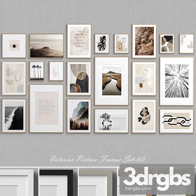 Interior picture frames set-60 3dsmax Download - thumbnail 1