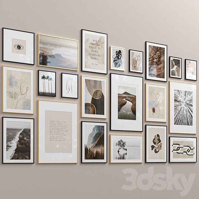 Interior Picture Frames Set-60 3DSMax File - thumbnail 2