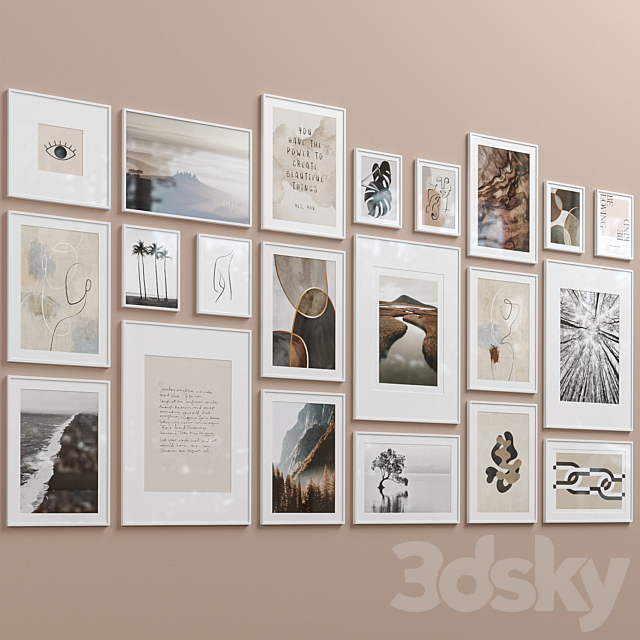 Interior Picture Frames Set-60 3DSMax File - thumbnail 4