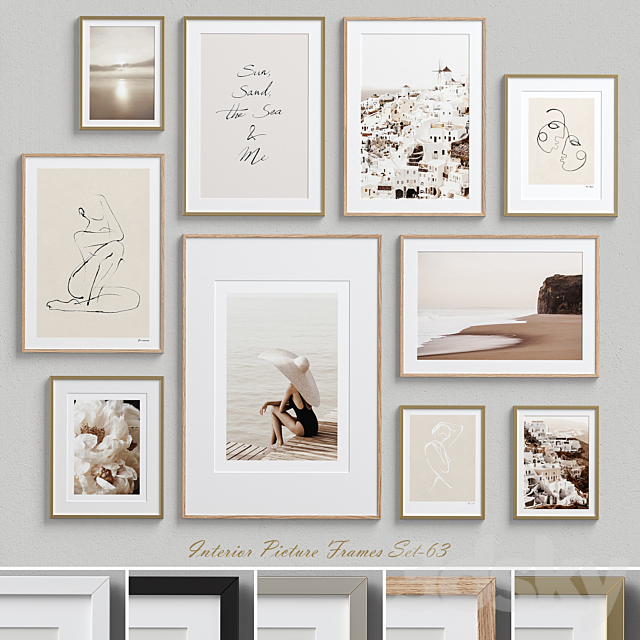 Interior Picture Frames Set-63 3ds Max - thumbnail 1