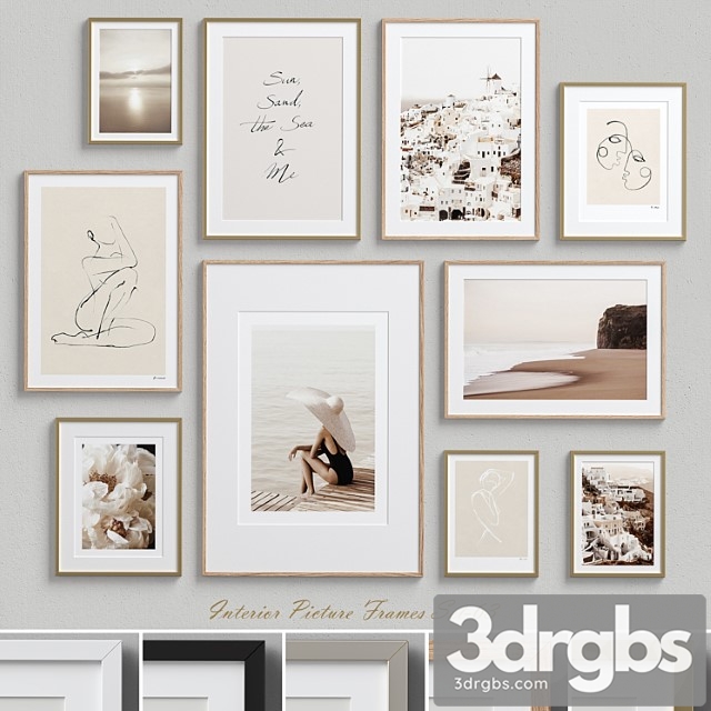 Interior picture frames set-63 3dsmax Download - thumbnail 1