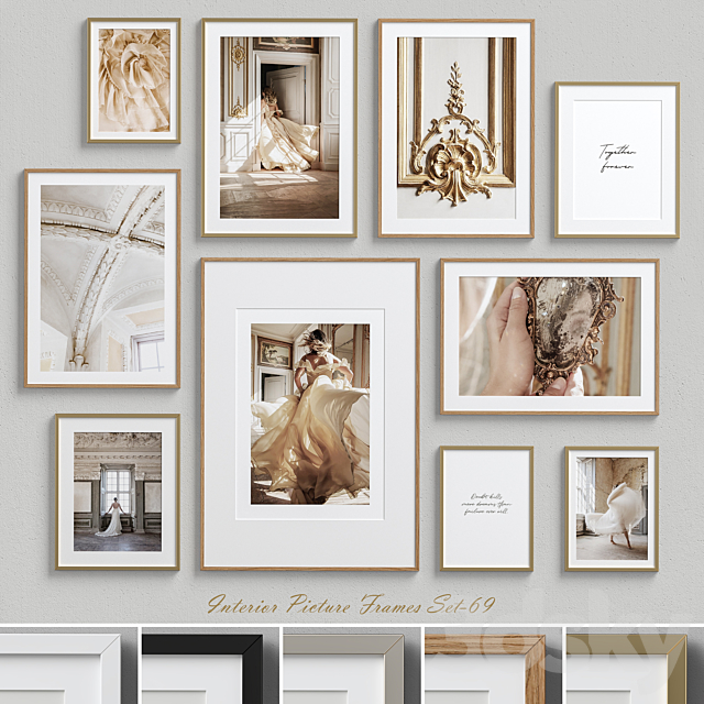 Interior Picture Frames Set-69 3DS Max Model - thumbnail 1