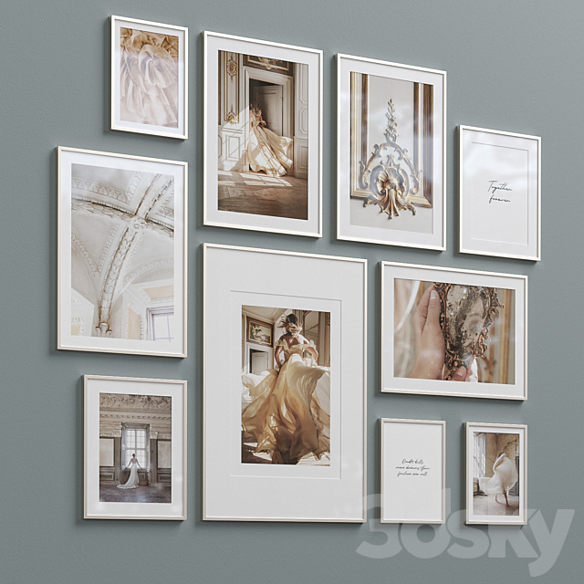 Interior Picture Frames Set-69 3DS Max Model - thumbnail 2