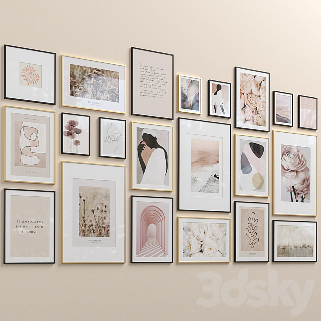 Interior Picture Frames Set-71 3DS Max Model - thumbnail 2