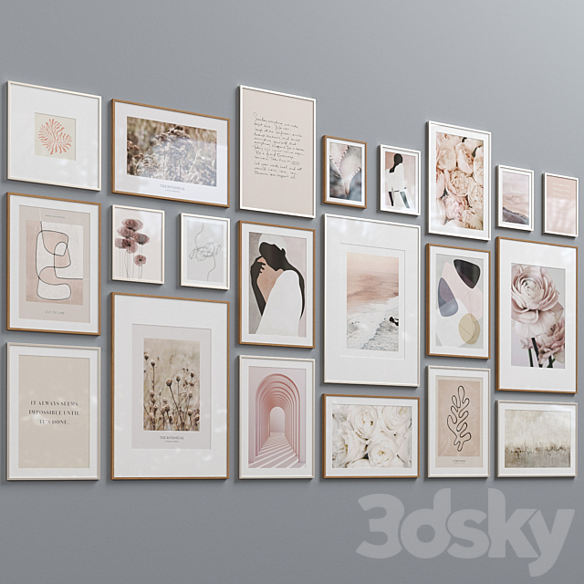 Interior Picture Frames Set-71 3DS Max Model - thumbnail 3