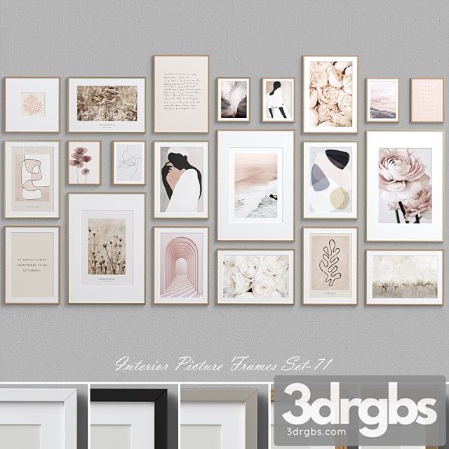 Interior Picture Frames Set 71 3dsmax Download - thumbnail 1