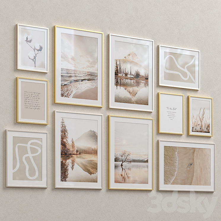 Interior Picture Frames Set-74 3DS Max - thumbnail 2