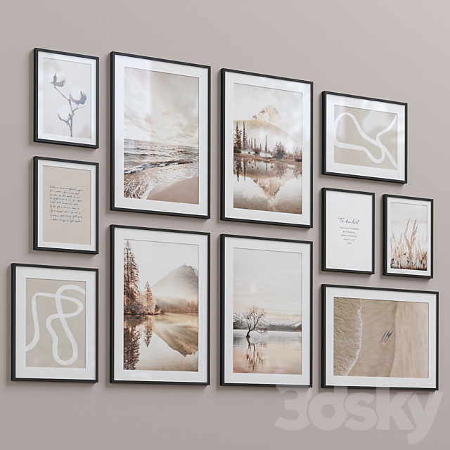 Interior Picture Frames Set-74 3DSMax File - thumbnail 3