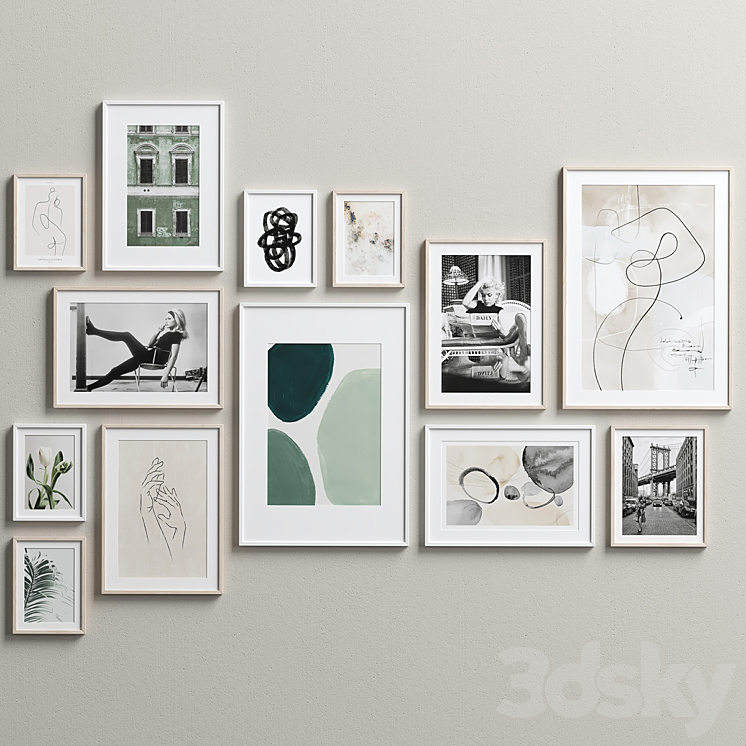 Interior Picture Frames Set-8 3DS Max - thumbnail 1