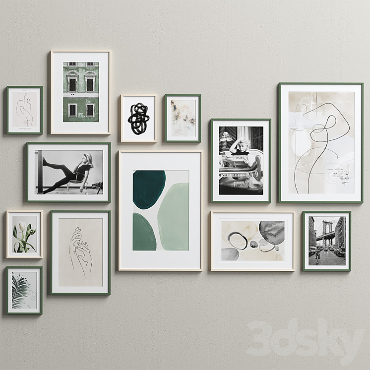 Interior Picture Frames Set-8 3DS Max - thumbnail 2