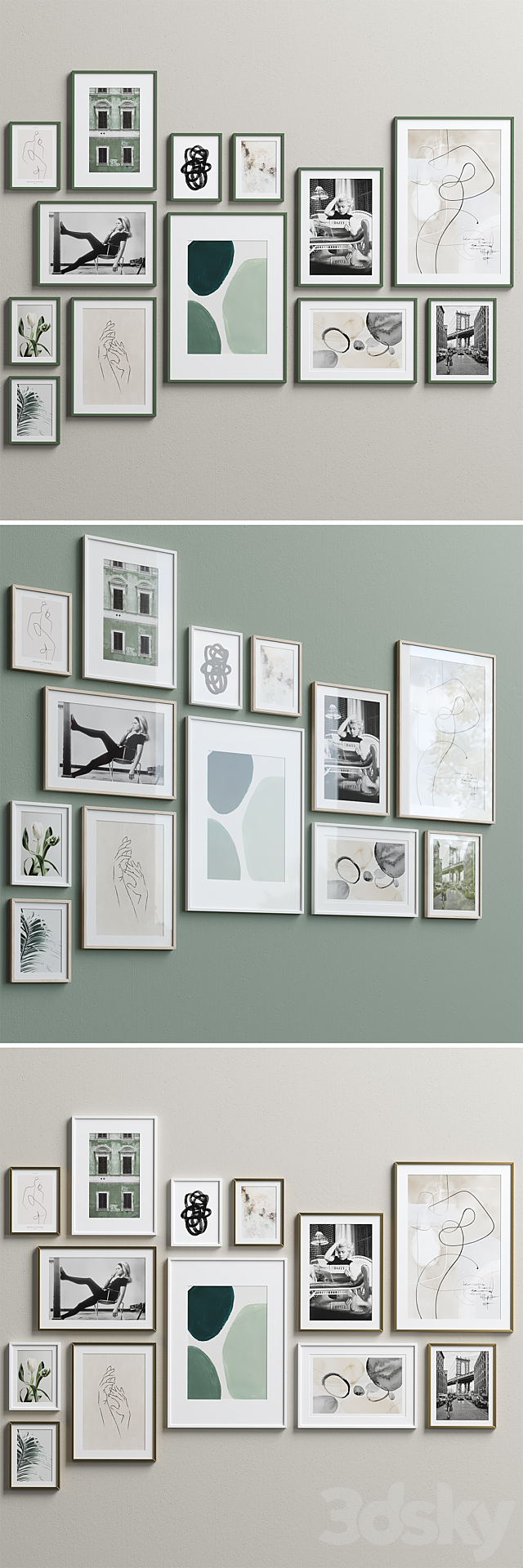 Interior Picture Frames Set-8 3DSMax File - thumbnail 3