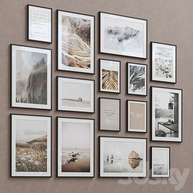 Interior Picture Frames Set-82 3DS Max Model - thumbnail 2