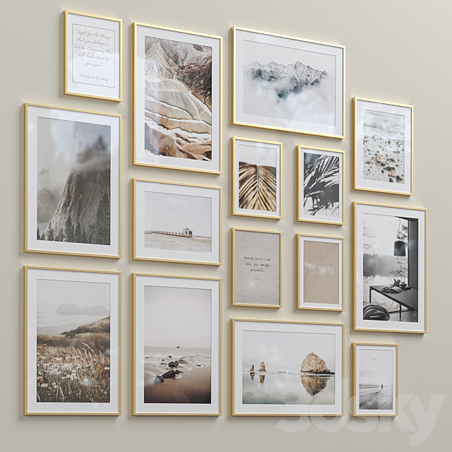 Interior Picture Frames Set-82 3DS Max Model - thumbnail 3