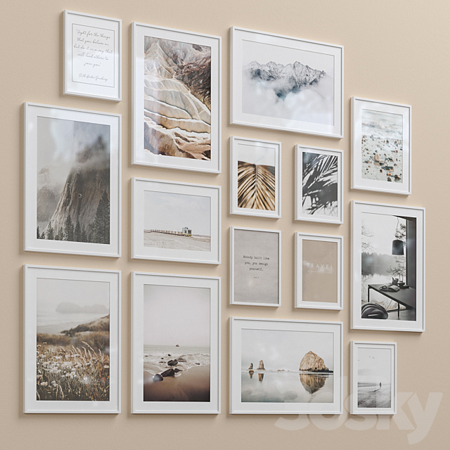 Interior Picture Frames Set-82 3DS Max Model - thumbnail 4