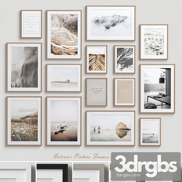 Interior Picture Frames Set 82 3dsmax Download - thumbnail 1