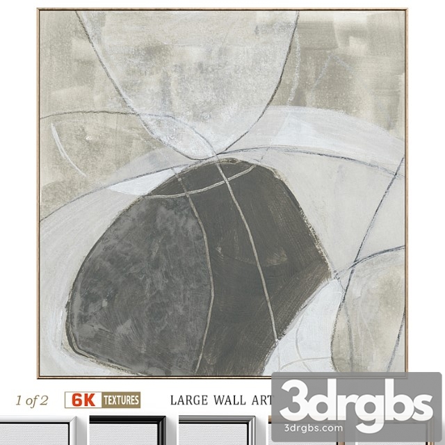 Large abstract neutral textural wall art c-797 - thumbnail 1