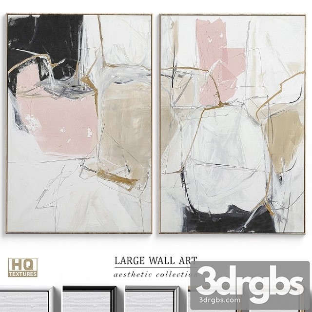 Large Abstract Neutral Wall Art C 378 3dsmax Download - thumbnail 1