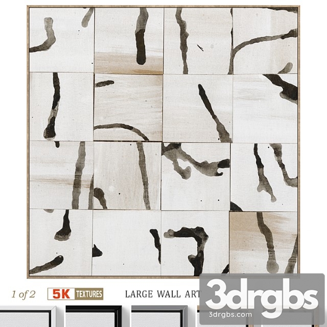 Large abstract neutral wall art c-921 - thumbnail 1