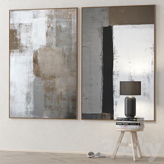 Large Living Room Wall Art C-118 3DSMax File - thumbnail 2