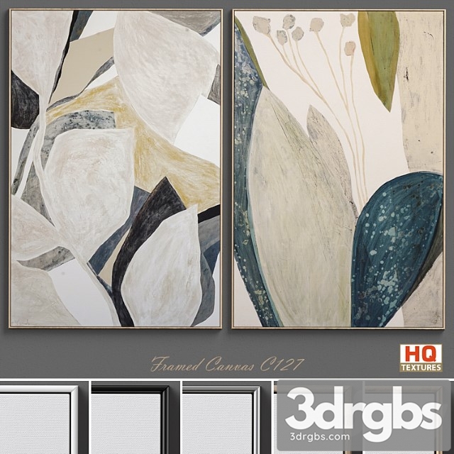 Large Living Room Wall Art C 127 3dsmax Download - thumbnail 1