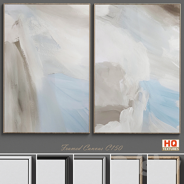 Large Living Room Wall Art C-150 3DSMax File - thumbnail 1