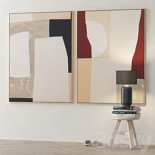 Large Living Room Wall Art C-153 3ds Max - thumbnail 2