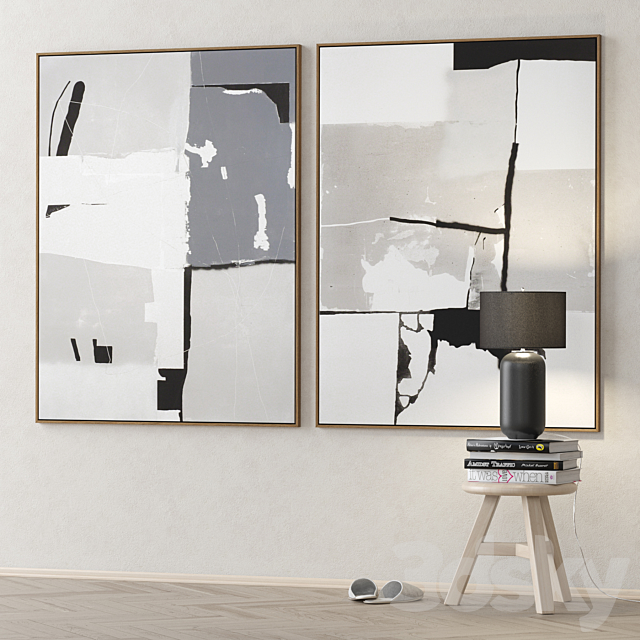 Large Living Room Wall Art C-159 3DS Max Model - thumbnail 2