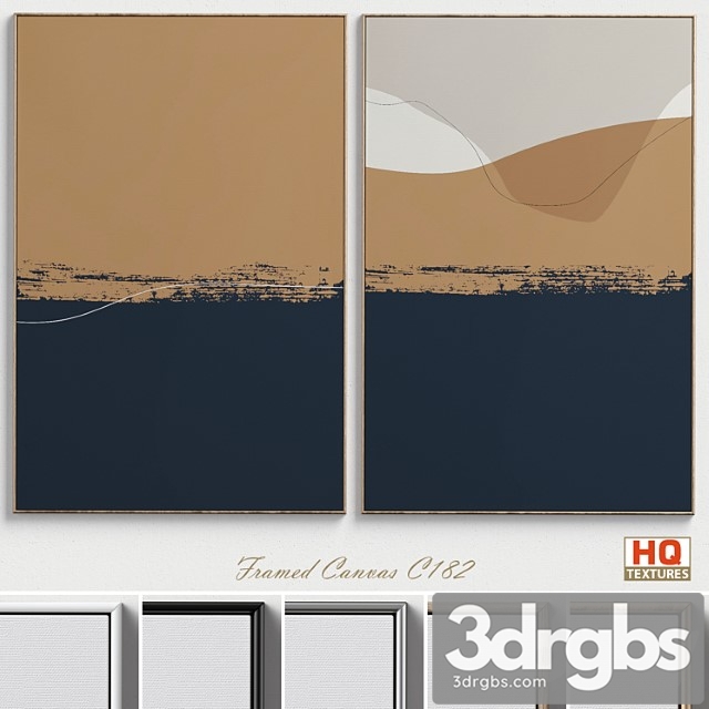 Large Living Room Wall Art C 182 3dsmax Download - thumbnail 1