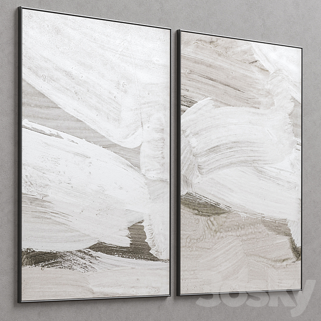 Large Living Room Wall Art C-234 3DS Max Model - thumbnail 3