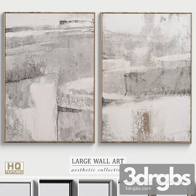 Large Living Room Wall Art C 309 3dsmax Download - thumbnail 1