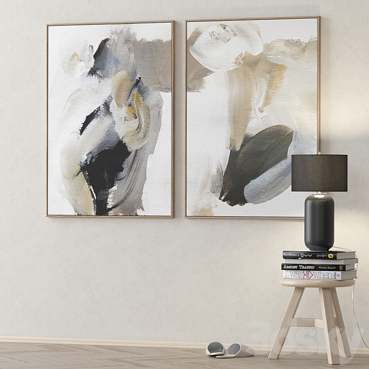 Large Living Room Wall Art C-318 3DS Max - thumbnail 2