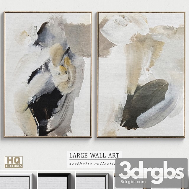 Large Living Room Wall Art C 318 3dsmax Download - thumbnail 1