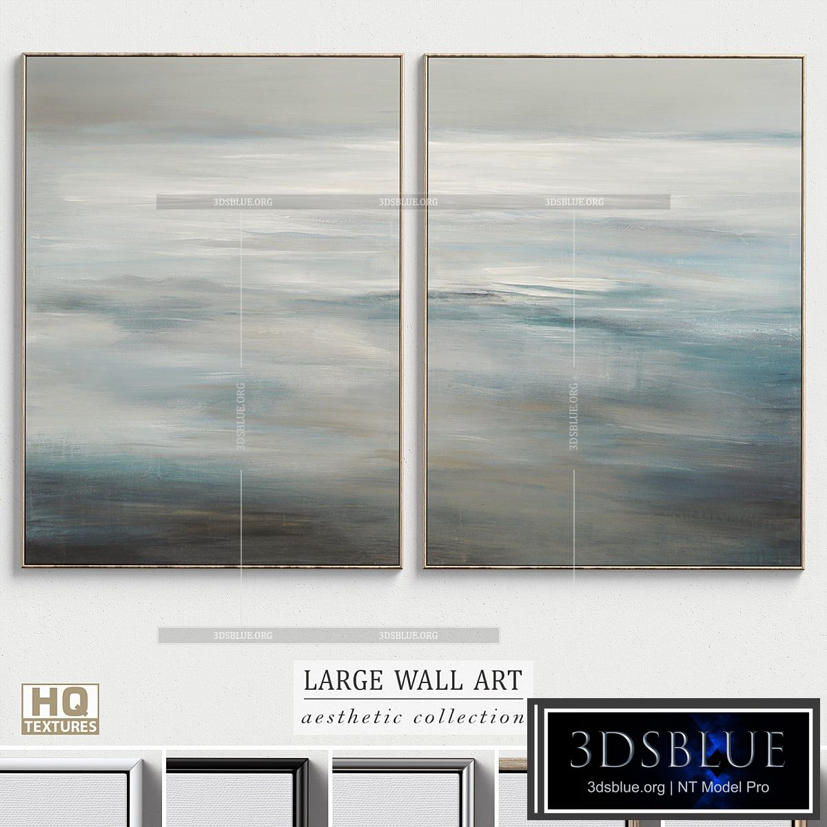 Large Living Room Wall Art C-319 3DS Max - thumbnail 3