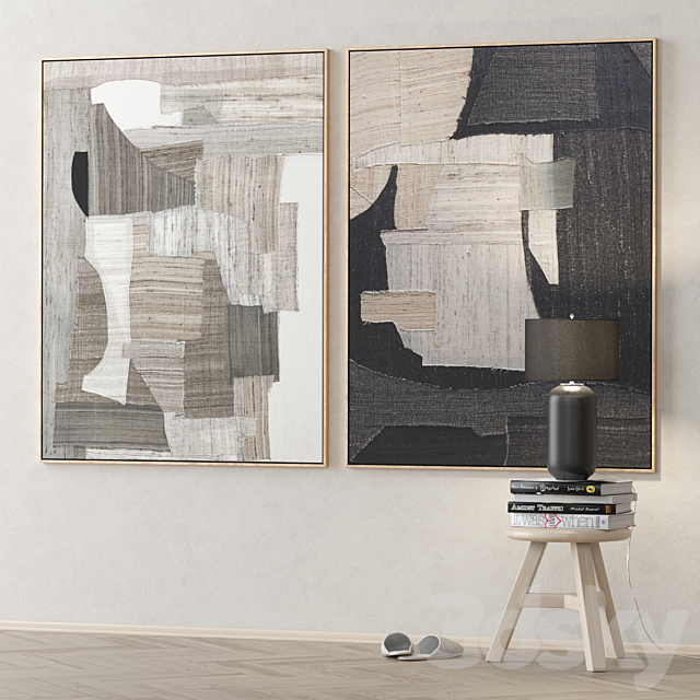 Large Living Room Wall Art C-88 3DS Max Model - thumbnail 2