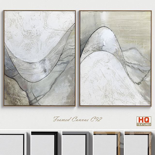 Large Living Room Wall Art C-92 3DSMax File - thumbnail 1