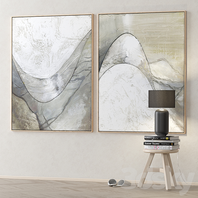 Large Living Room Wall Art C-92 3DSMax File - thumbnail 2