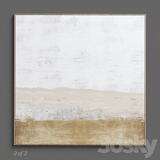 Large Living Room Wall Art C-98 3DSMax File - thumbnail 2