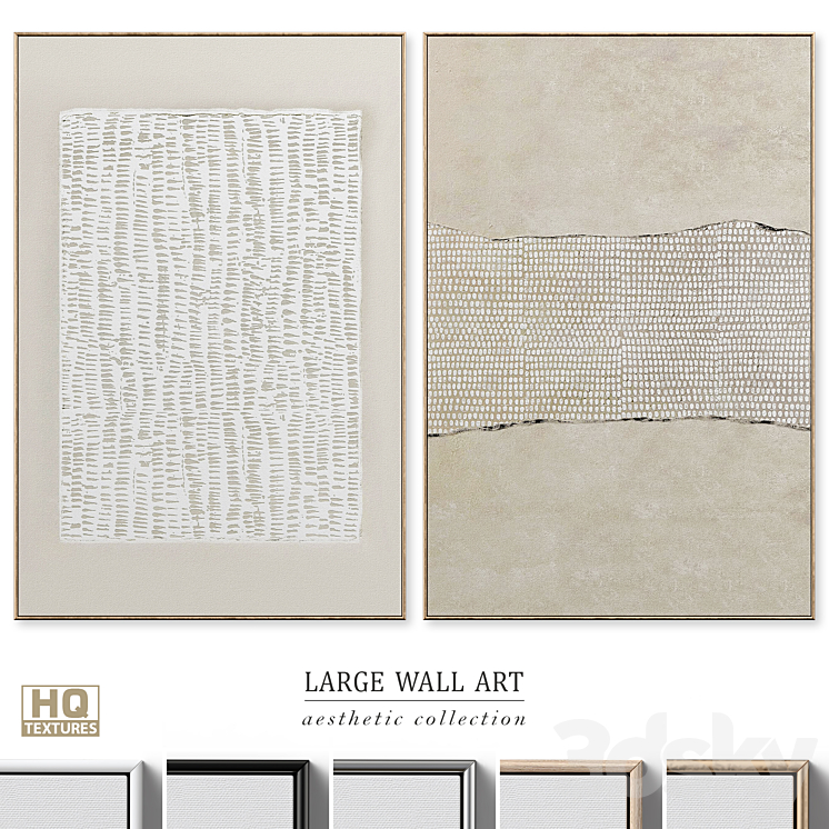 Large Mid-Century Abstract Wall Art C-607 3DS Max Model - thumbnail 1