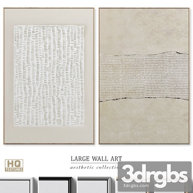 Large mid-century abstract wall art c-607 3dsmax Download - thumbnail 1