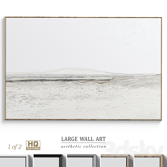 Large Panoramic Abstract Wall Art C-353 3ds Max - thumbnail 1