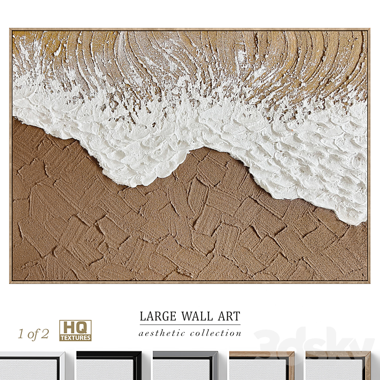 Large Panoramic Relief Plaster Wall Art C-837 3DS Max Model - thumbnail 3