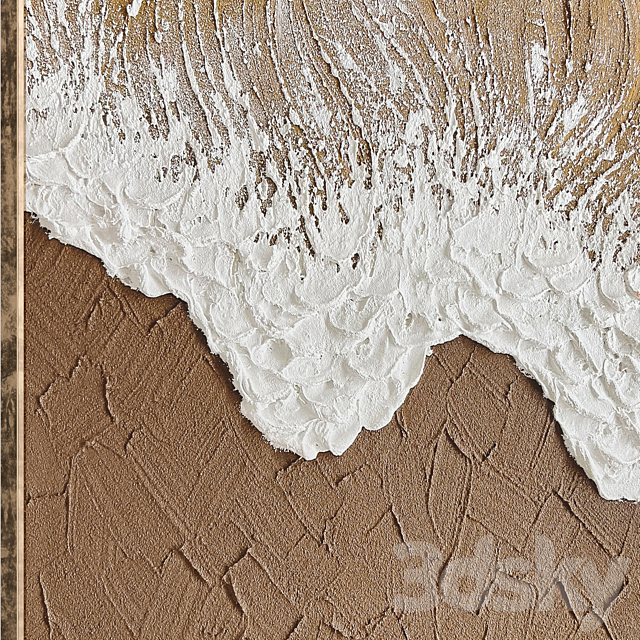 Large Panoramic Relief Plaster Wall Art C-837 3DS Max Model - thumbnail 4