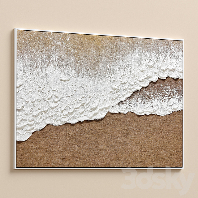 Large Panoramic Relief Plaster Wall Art C-837 3DS Max Model - thumbnail 5