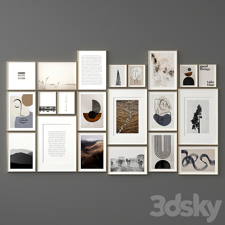 Large set of paintings 3DS Max - thumbnail 2