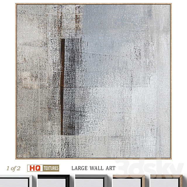 Large Textural Abstract Neutral Wall Art C-604 3ds Max - thumbnail 1