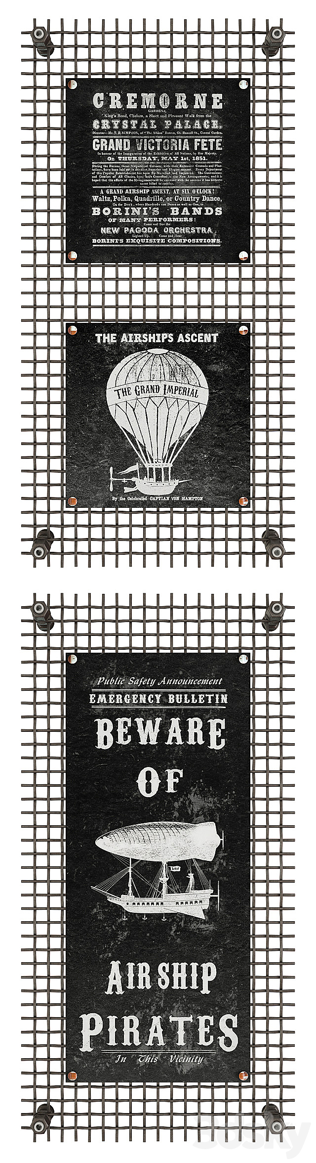 Metal Grid Frame 2 3DS Max Model - thumbnail 2