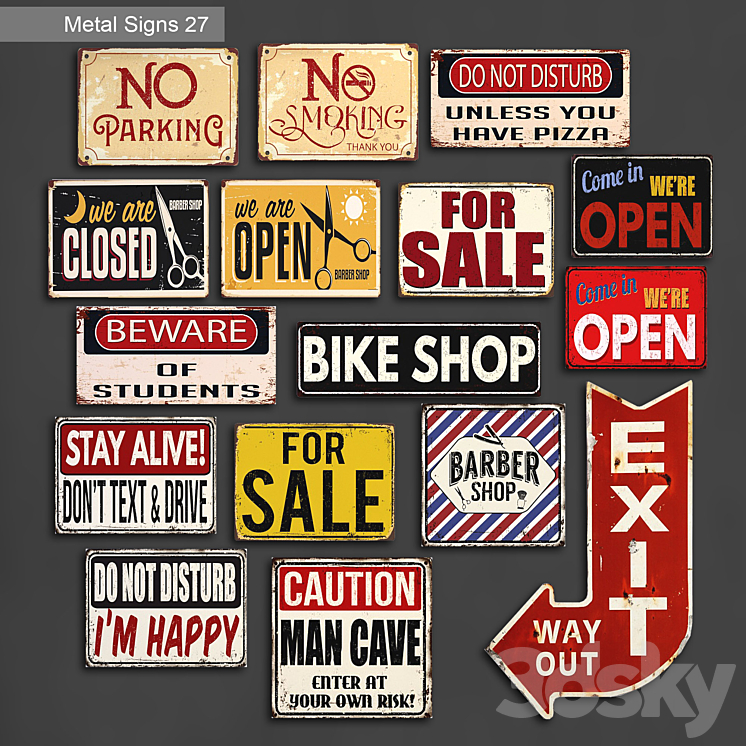 Metal Signs 27 3DS Max - thumbnail 1