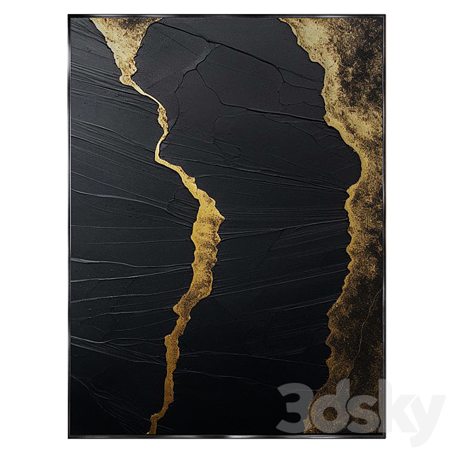 MINIMALIST ABSTRACT PAINTING ABAV493 and 498 3ds Max - thumbnail 3