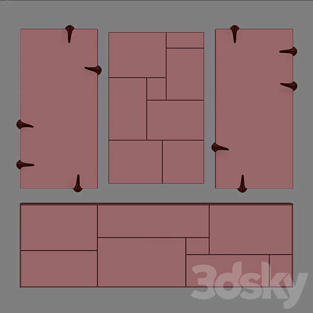 Mirror Arteriors Set_2 3ds Max - thumbnail 2